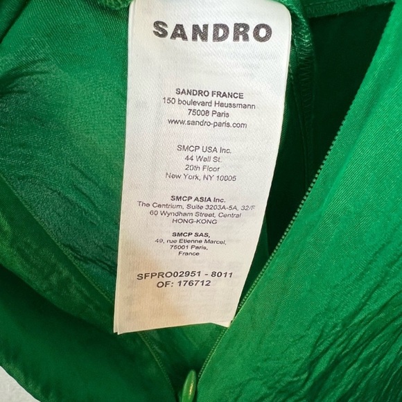 Sandro Falbala Rhinestone Embellished Cutout Midi Dress Emerald  38/M - Picture 11 of 15